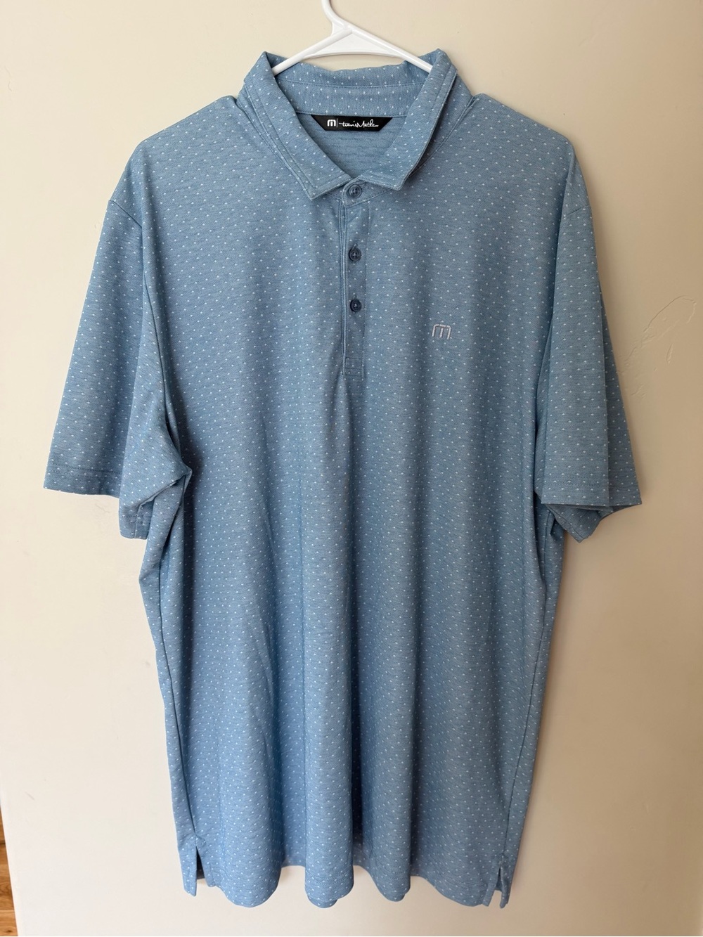 Travis Mathew Light Blue Golf Shirt - Men's Short Sleeve